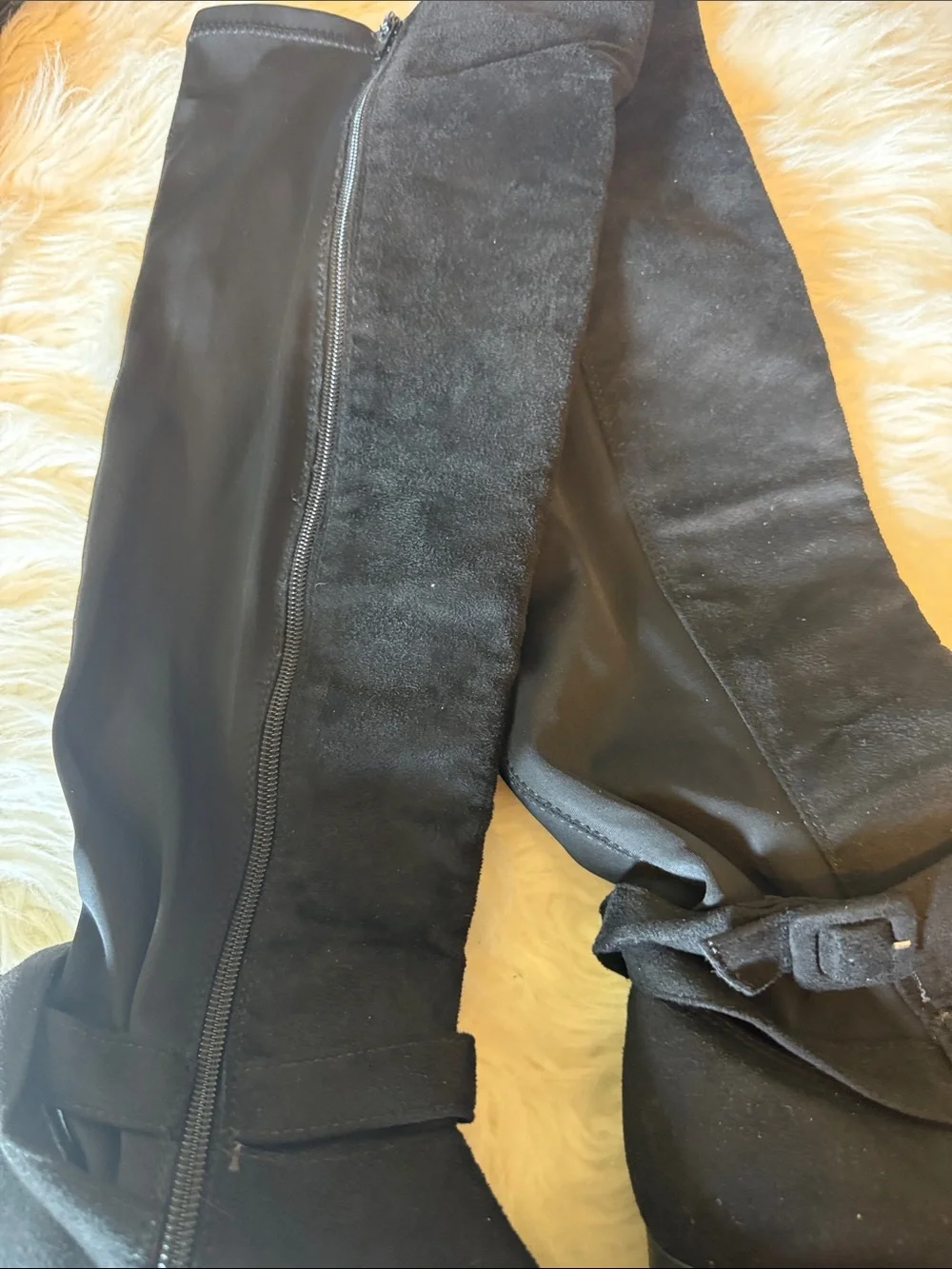 CL by Laundry Black Over-the-Knee Faux Suede Boots